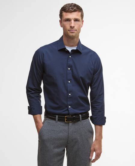 Throckley Oxford Tailored Shirt Navy