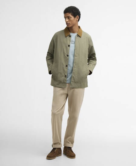 Short Rokig Showerproof Jacket Dusty Olive