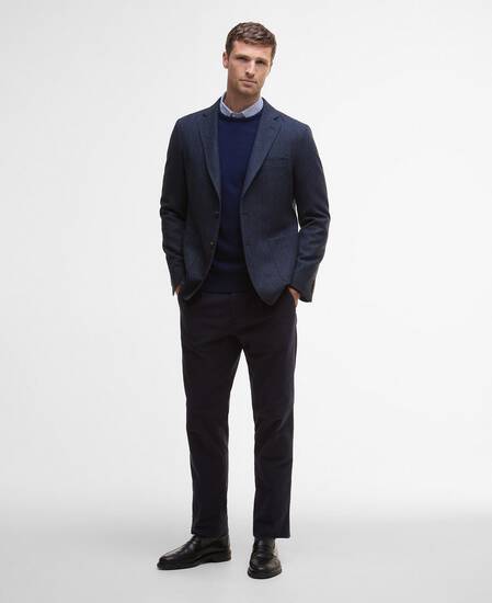 Sutherland Herringbone Blazer Navy