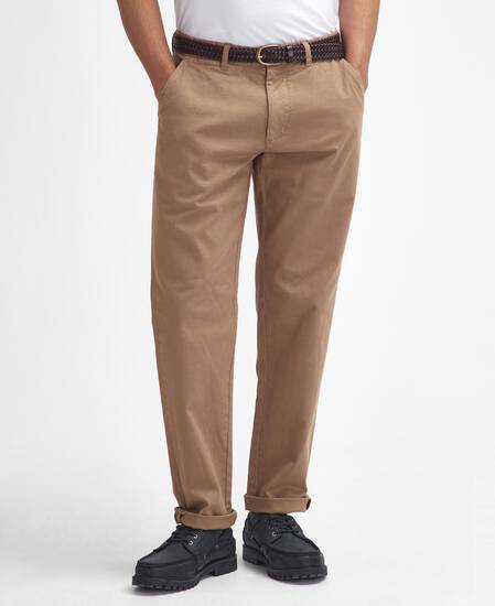 Washed Stretch Tailored Trousers 