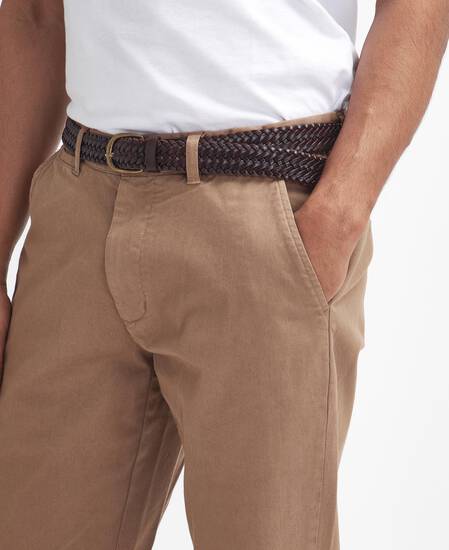 Washed Stretch Tailored Trousers 