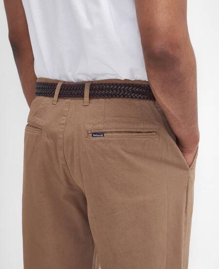 Washed Stretch Tailored Trousers 