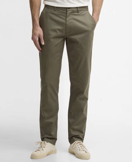 Lightweight Stretch Tailored Chinos Smokey Olive