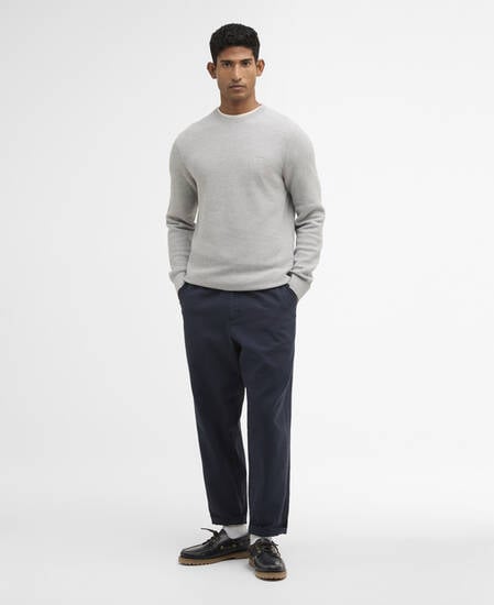 Cotton Linen Relaxed Trouser Navy