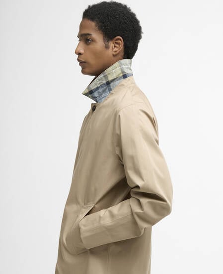 Rokig Lightweight Mac Jacket Washed Stone/Highland Loch