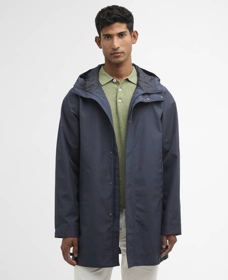 Rokig Hooded Waterproof Mac Dark Navy