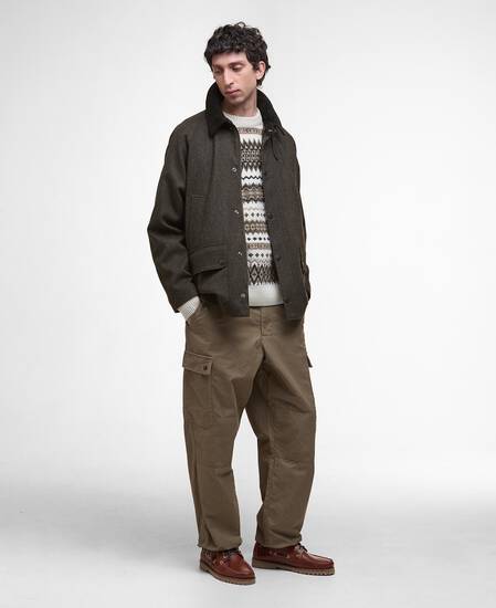 Modified Bedale Wool Jacket Olive