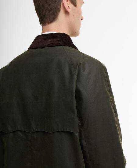 Barbour x Baracuta Tyne Waxed Car Coat Archive Olive