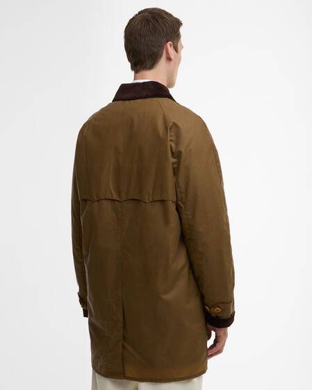 Barbour x Baracuta Tyne Waxed Car Coat Sandstone