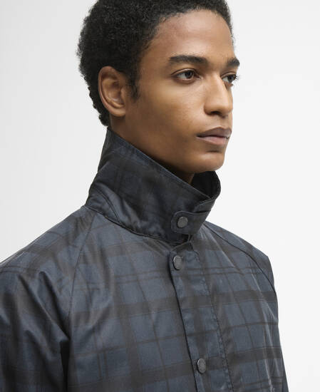 Tartan Ambleside Wax Jacket Navy Tartan