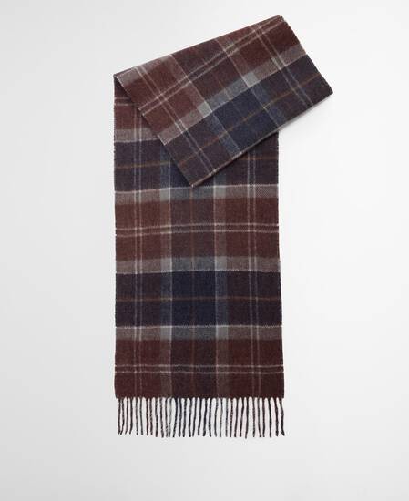 Dramside Reversible Lambswool Scarf Midnight Oak Tartan