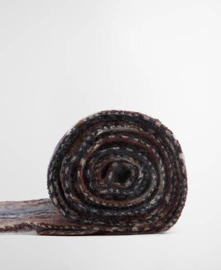 Dramside Reversible Lambswool Scarf Midnight Oak Tartan